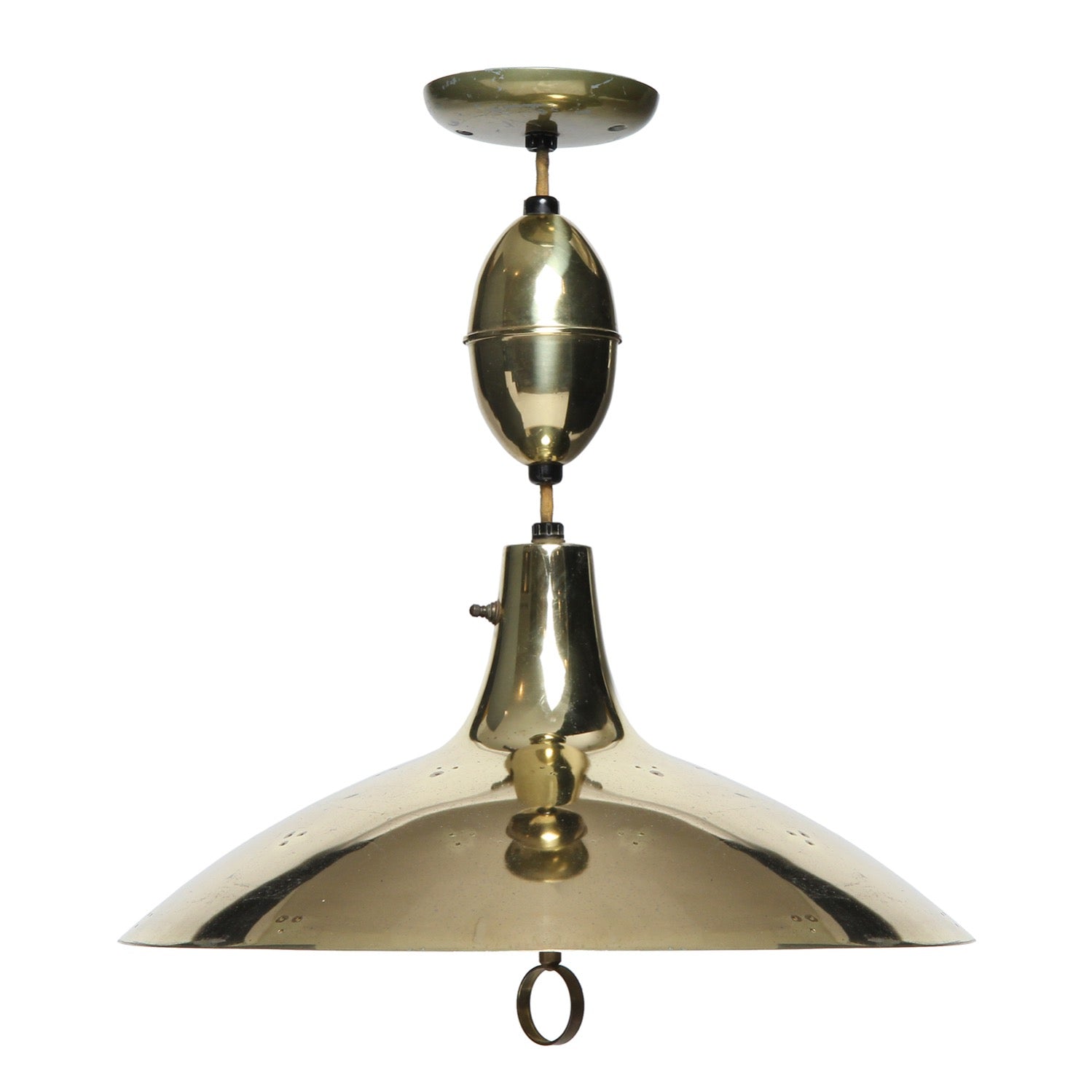Retractable Height Brass Pendant for Lightolier
