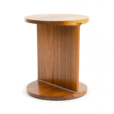 ‘Round I-Beam’ Table in Walnut by WYETH, Made to Order