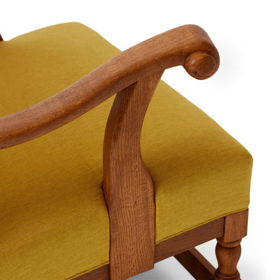 Solid Oak Reading Chair from Denmark, 1960s