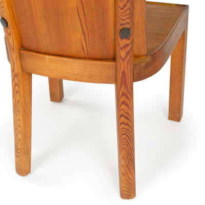 A Set of Four Pine High Back Dining Chairs by Axel Einar Hjorth for Nordiska Kompaniet