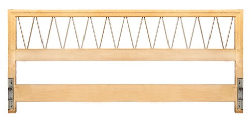 Cork and Mahogany Headboard by Paul Frankl for Widdicomb