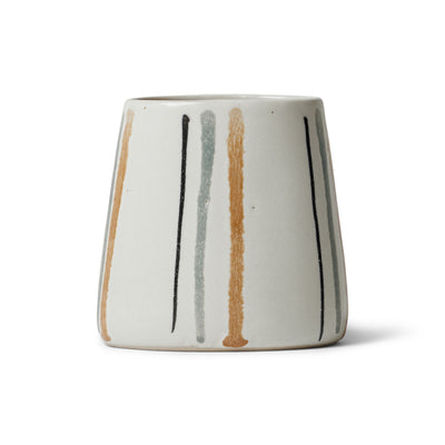 Striped Ceramic Oval Mug by David Gil for Bennington Potters, 1960s