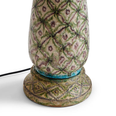 A Pair of Lattice Glazed Lamps by Guido Gambone