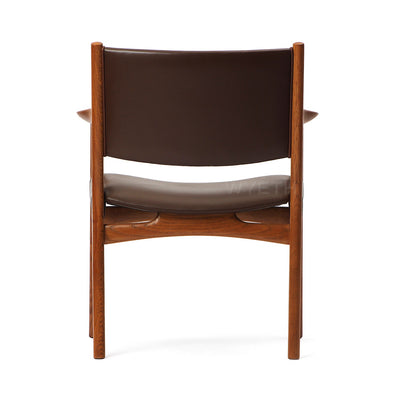 Oak and Leather Armchair by Hans J. Wegner for Johannes Hansen
