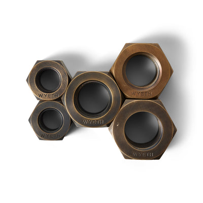 Industrial Dark Bronze Machine Nut by WYETH