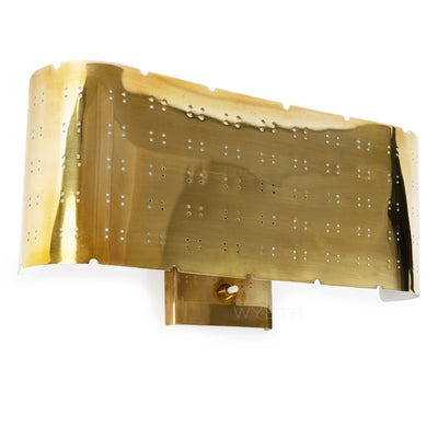 Perforated Brass Sconce from Finland