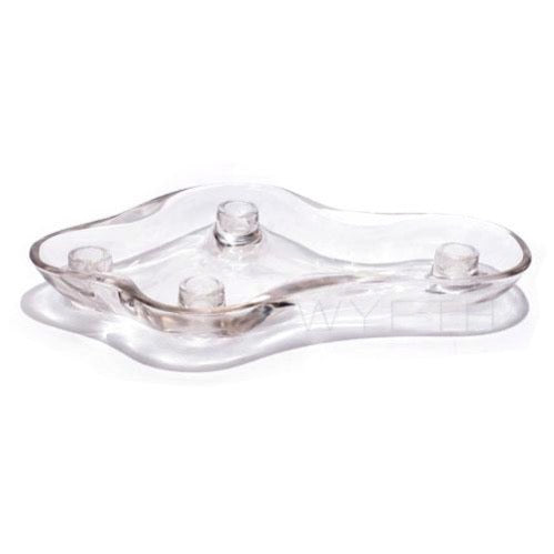 Glass Candle holder by Pipsen Saarinen Swanson