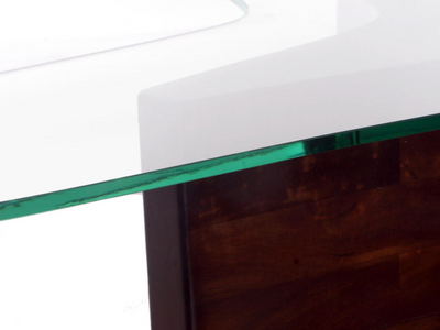 Solid Mahogany and Glass Low Table by Harvey Probber, 1960s