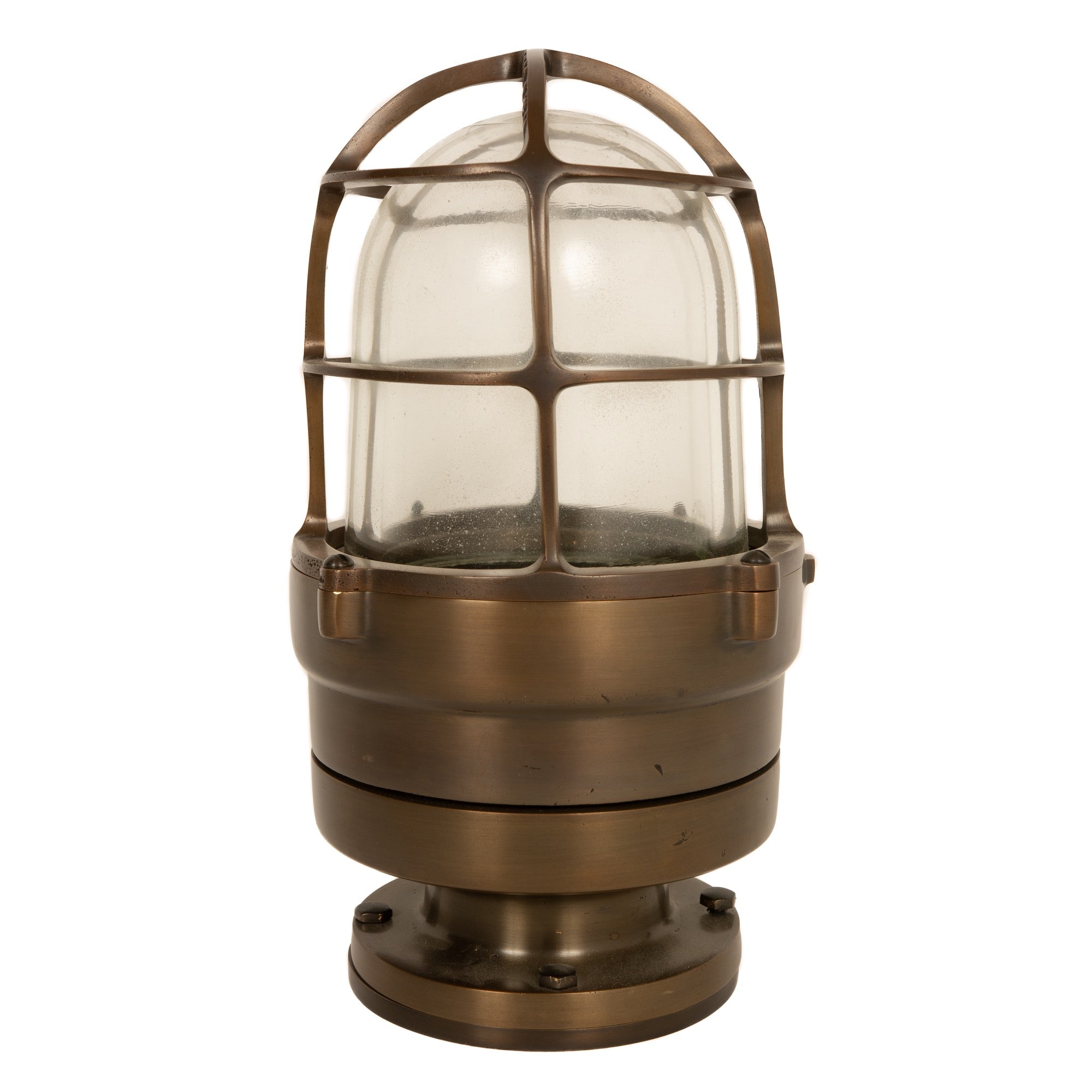 Bronze Flush Mount Industrial Light Fixture by Russell & Stoll Co.