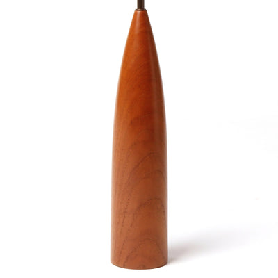 Turned Teak Table Lamp by ESA Denmark