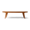 Unique Danish oak bench with a reversible leather & teak top by Unknown, 1960s