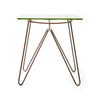 Vintage Glass Top Side Table by Carl Aubock