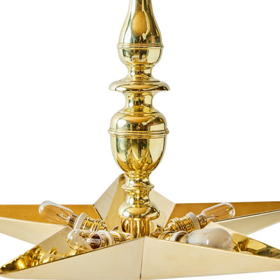 Solid Cast Bronze Star Pendant Fixture by USA