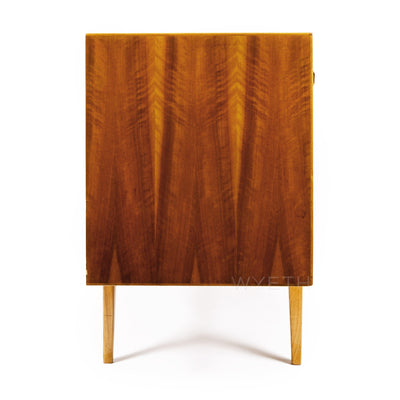 Long Walnut Sliding Door Cabinet by H. Rosengren Hansen for Brande Møbelindustri