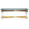 Lucite and Brass Console by Karl Springer, 1970s