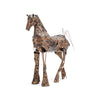 Metal Patchwork Horse Sculpture