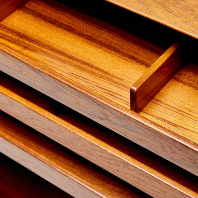 A Solid Teak Two Door Storage Cabinet by Peter Hvidt & Orla Mölgaard-Nielsen - WYETH