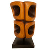 Lignum-Vitae Modernist Table Sculpture by Clark Fitz-Gerald