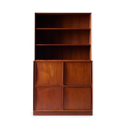 Sliding Door Cabinet in Solid Teak by Peter Hvidt & Orla Mölgaard-Nielsen
