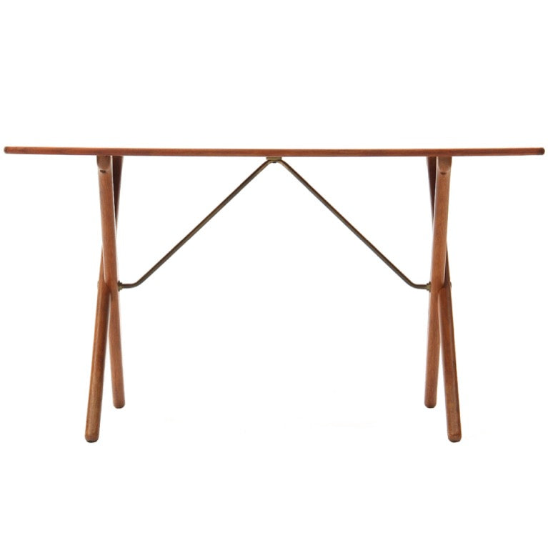 Teak and Oak End Table by Hans J. Wegner for Andreas Tuck