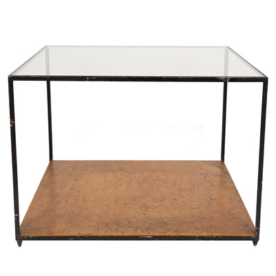 Open Cube Form Steel, Glass + Finnish Birch Table by Edward Wormley for Dunbar, 1946 - WYETH