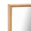 Original ‘Thin Line’ Solid Wood Mirror with Leather Trim by WYETH, Made to Order