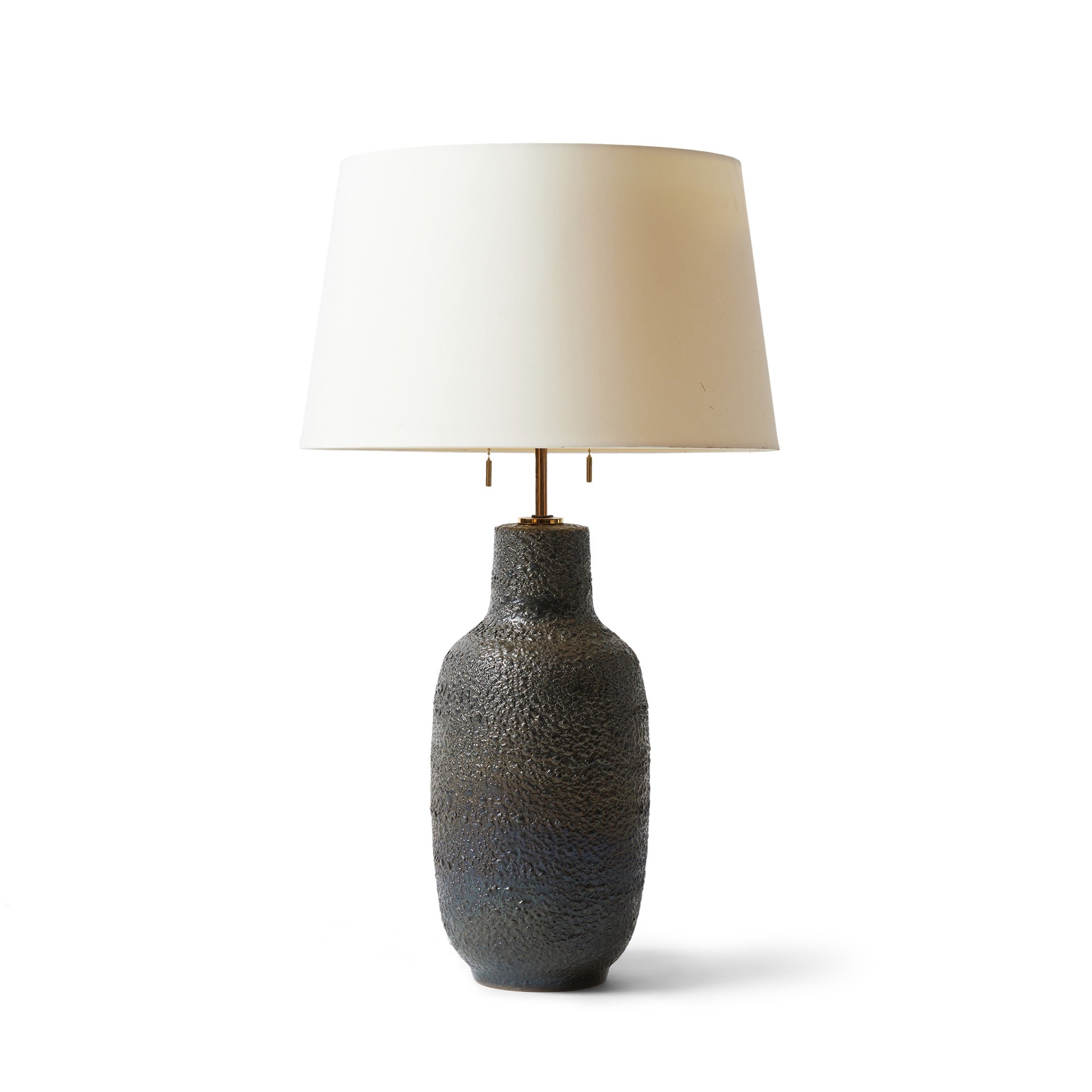 Lava Glaze Ceramic Table Lamp by Lee Rosen for Design Technics, 1950's