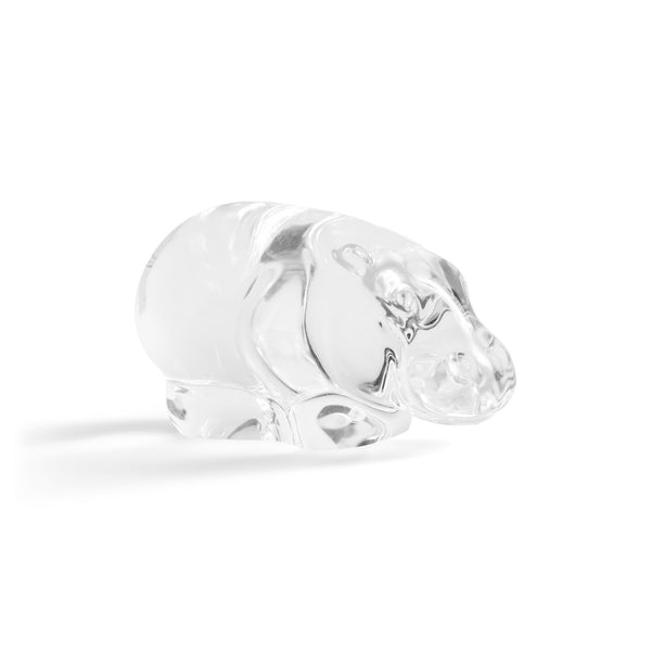 Hippopotamus Hand Cooler by Lloyd Atkins for Steuben, 1998 - WYETH