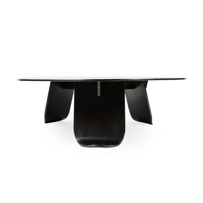 Chrysalis No. 2 Low Table in Blackened Steel by WYETH, Made to Order