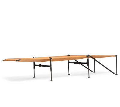 Leather Topped Folding Cot from USA