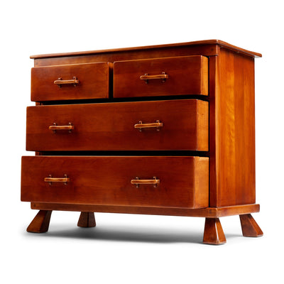 Solid Birch Drawer Cabinet from USA, 1933