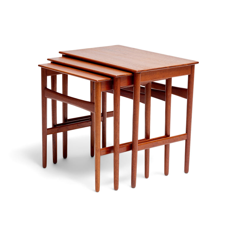 Teak Nesting Tables by Hans J. Wegner for Andreas Tuck, 1950s