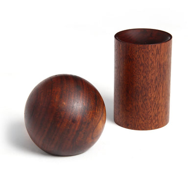 Geometric Teak Salt and Pepper Shakers from Denmark