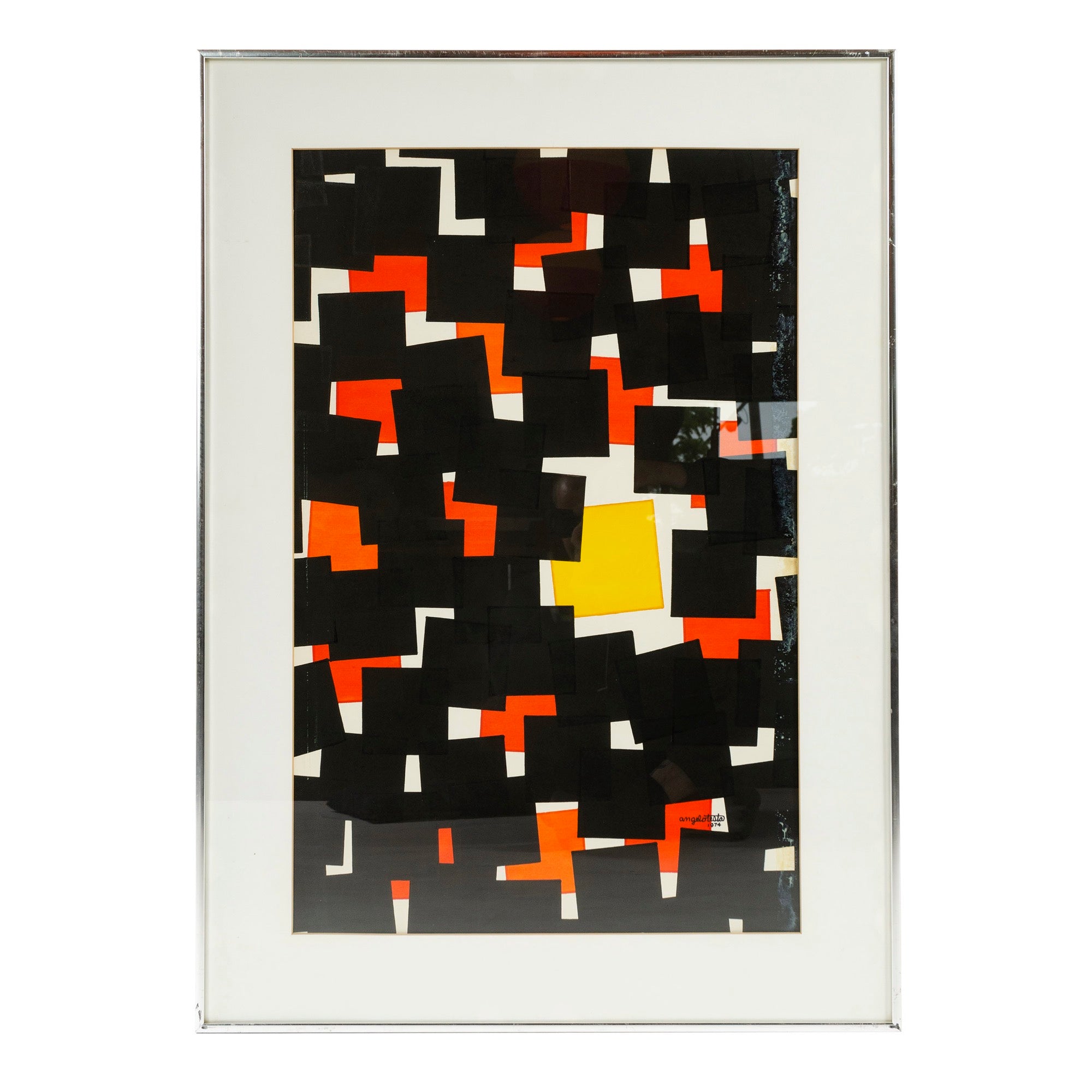 Limited Edition Abstract Print 76 by Angelo Testa, 1974
