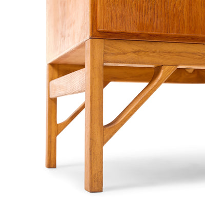 Oak Two Door Linen Cabinet by Borge Mogensen for C.M. Madsens, 1960's