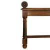 Antique European Turned Walnut Great Bench
