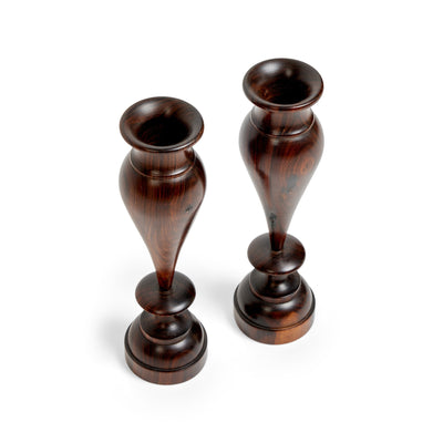 Lignum Vitae Candleholders