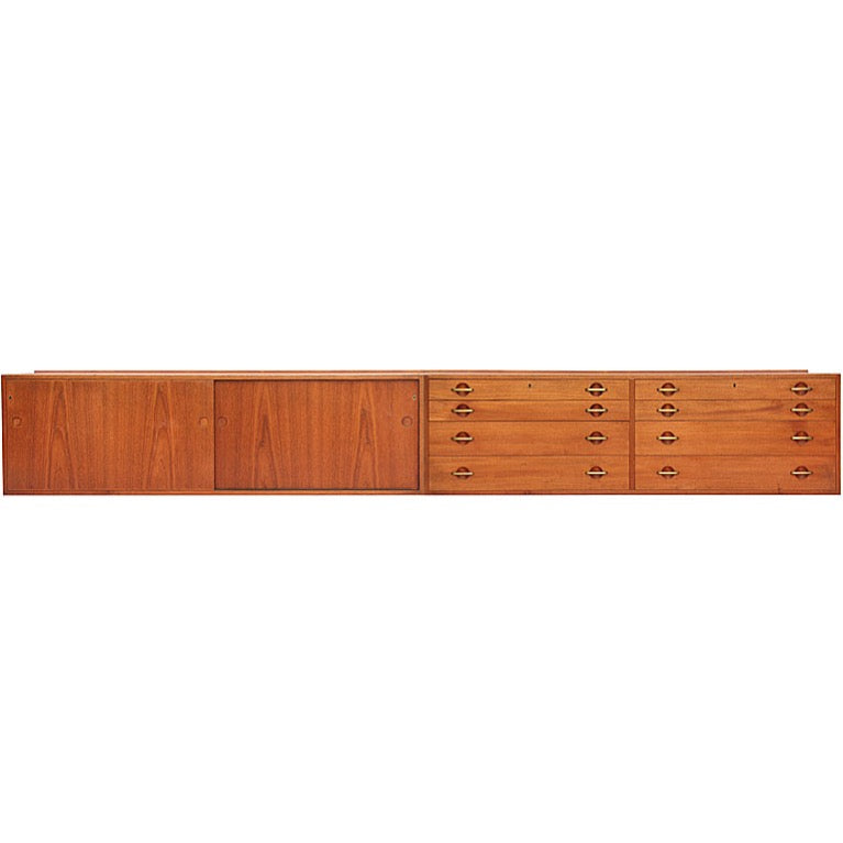 Wall Mount Cabinets in Teak by Hans J. Wegner for Johannes Hansen, 1951