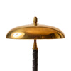 Scandinavian Modern Brass Lamp with a spiraled black leather stem by Einer Backstrom, 1930's