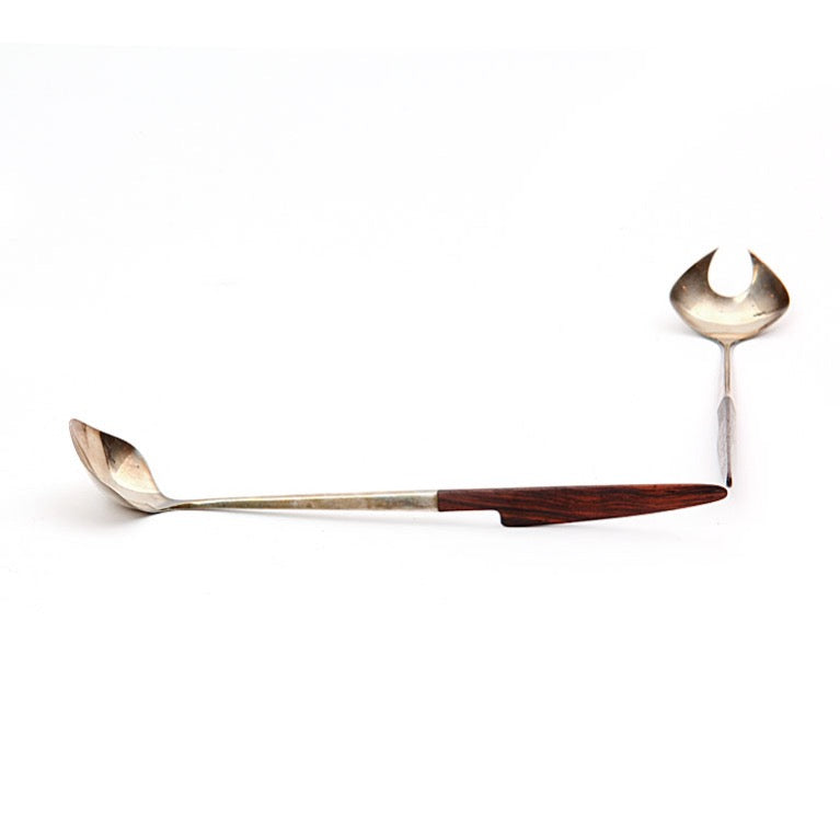 Dramatic Sterling Serving Tools by Hans Bunde for Cohr