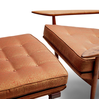 Upholstered Ottoman by George Nakashima for Widdicomb, 1950s