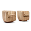 Swiveling Armchairs by Milo Baughman