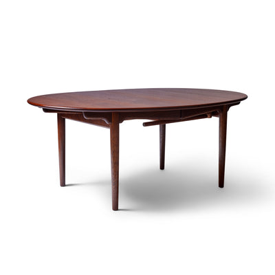 Rare Extension Table in Solid Teak and Oak by Hans J. Wegner for Johannes Hansen
