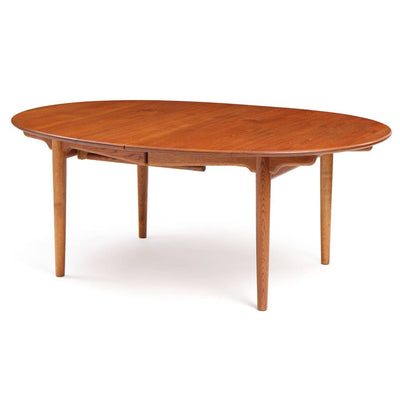 Oval Extension Table by Hans J. Wegner for Johannes Hansen