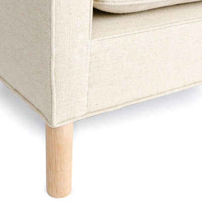 The ‘Tuxedo Sofa’ in Natural Linen by WYETH, Made to Order