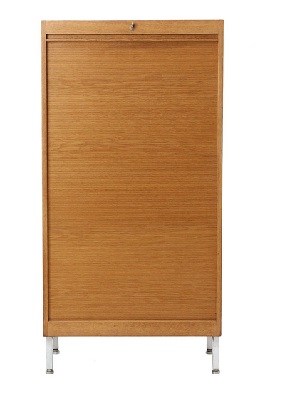 Cabinet with Tambour Door by Hans J. Wegner for Johannes Hansen