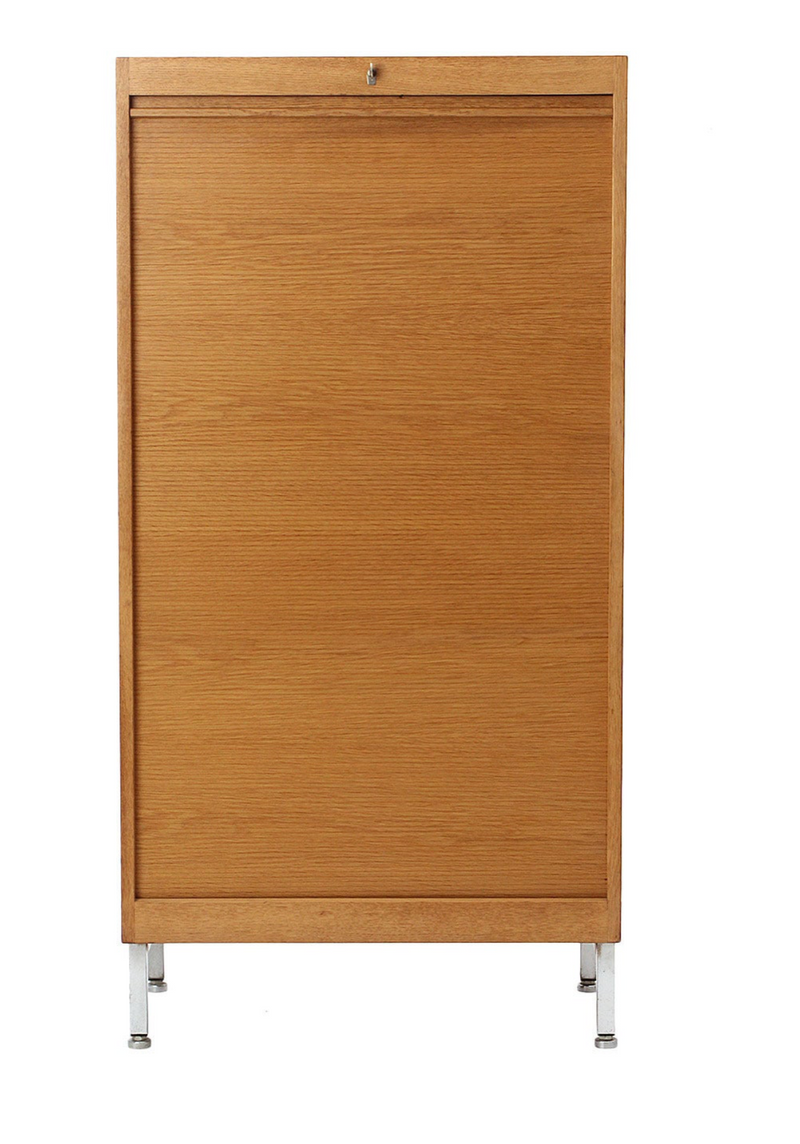 Cabinet with Tambour Door by Hans J. Wegner for Johannes Hansen