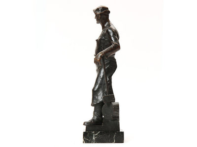 Sculpture of Standing Blacksmith by Adolf Joseph Phol