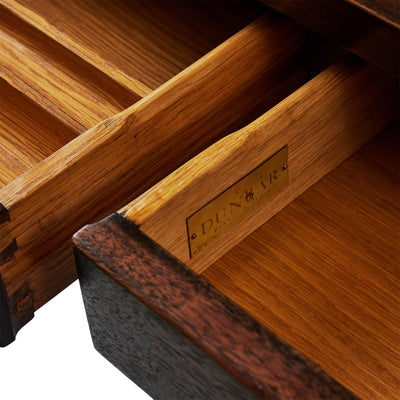 Walnut Desk with Drawers and Inset Leather Top by Edward Wormley for Dunbar, 1960s