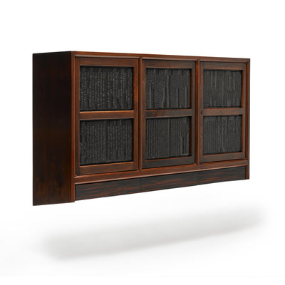 Wall Mounted Walnut Cabinet by Edward Wormley for Dunbar